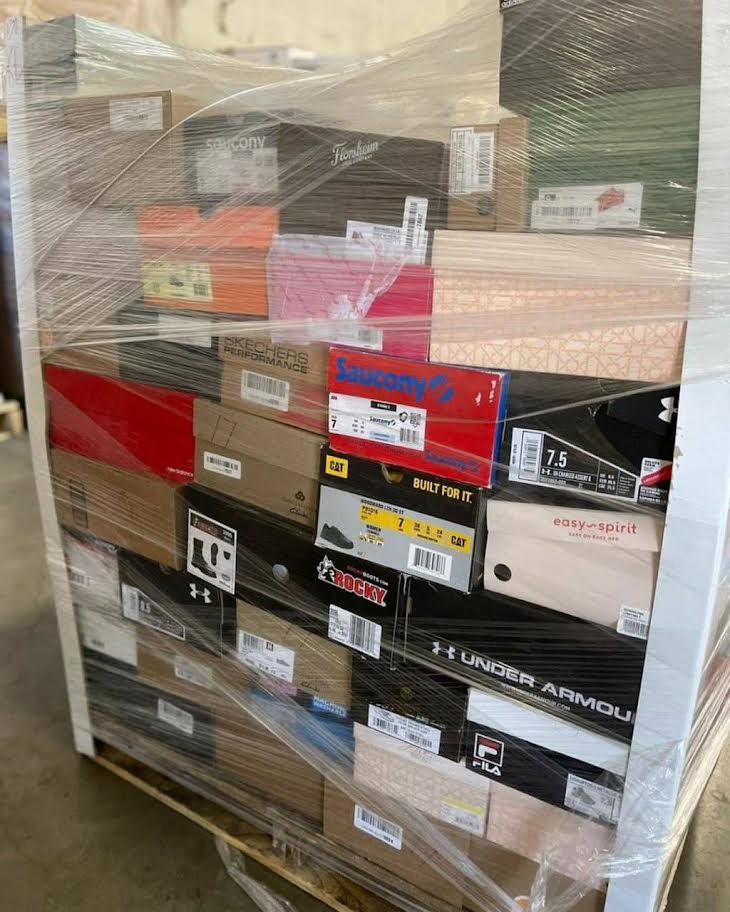 Mixed Shoe Pallet – 150 Pairs Bulk Wholesale Lot